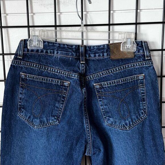 Vintage cK Calvin Klein Jeans Womens 9 Blue Flare Midrise 90s Bootcut - Picture 6 of 14